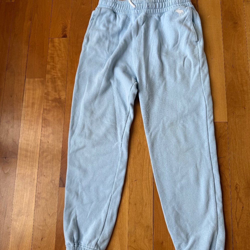 Boys Abercrombie kids sweatpants, sky blue